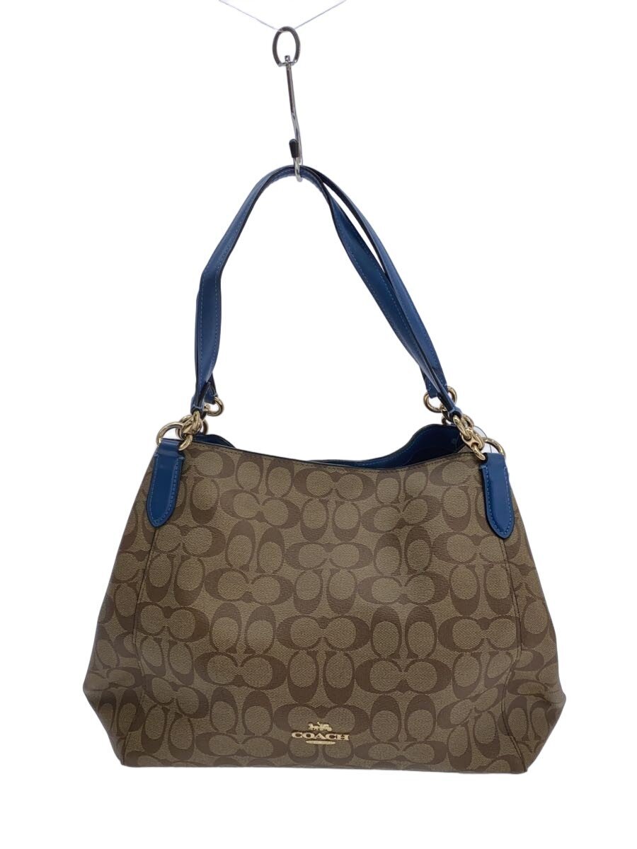 【中古】COACH◆ハンドバッグ/PVC/BRW/総柄/80298【バッグ】