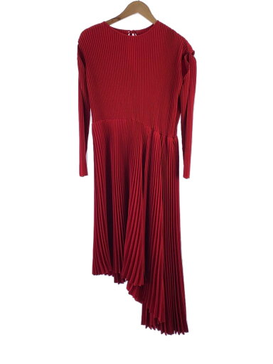 【中古】IRENE◆長袖ワンピース/36/ポリエステル/RED/19A85008【レディースウェア】 【中古】IRENE◆長袖ワンピース/36/ポリエステル/RED/19A85008【レディースウェア】