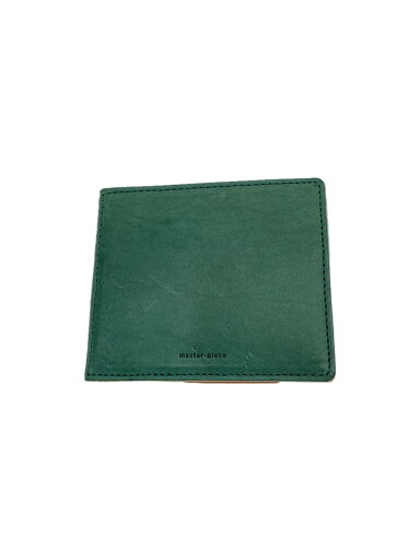 【中古】MASTERPIECE◆2つ折り財布/レザー/GRN/無地/メンズ/223422【服飾雑貨他】 【中古】MASTERPIECE◆2つ折り財布/レザー/GRN/無地/メンズ/223422【服飾雑貨他】