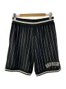 【中古】Supreme◆22SS/RHINESTONE STRIPE BASKETBALL SHORT/ショートパンツ/S/BLK【メンズウェア】(4)