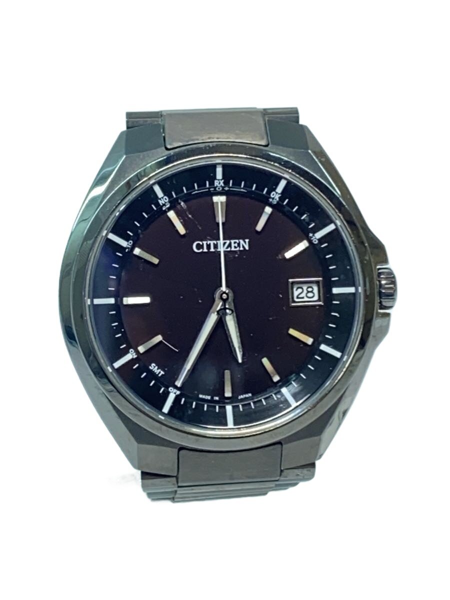 【中古】CITIZEN◆エコドライブ/アテッサ//ソーラー腕時計/アナログ/チタン/BLK/BLK/H128-R007971【服飾雑貨他】