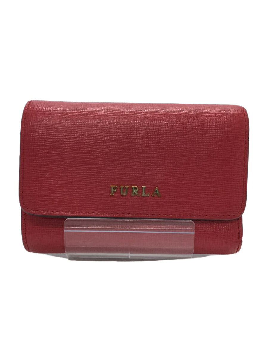 【中古】FURLA◆3つ折り財布/--/PNK/無