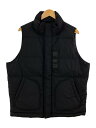 【中古】WHITE MOUNTAINEERING◆23AW/DOWN VEST/ダウンベスト/1/ナイロン/BLK/WM2373202/無地【メンズウェア】