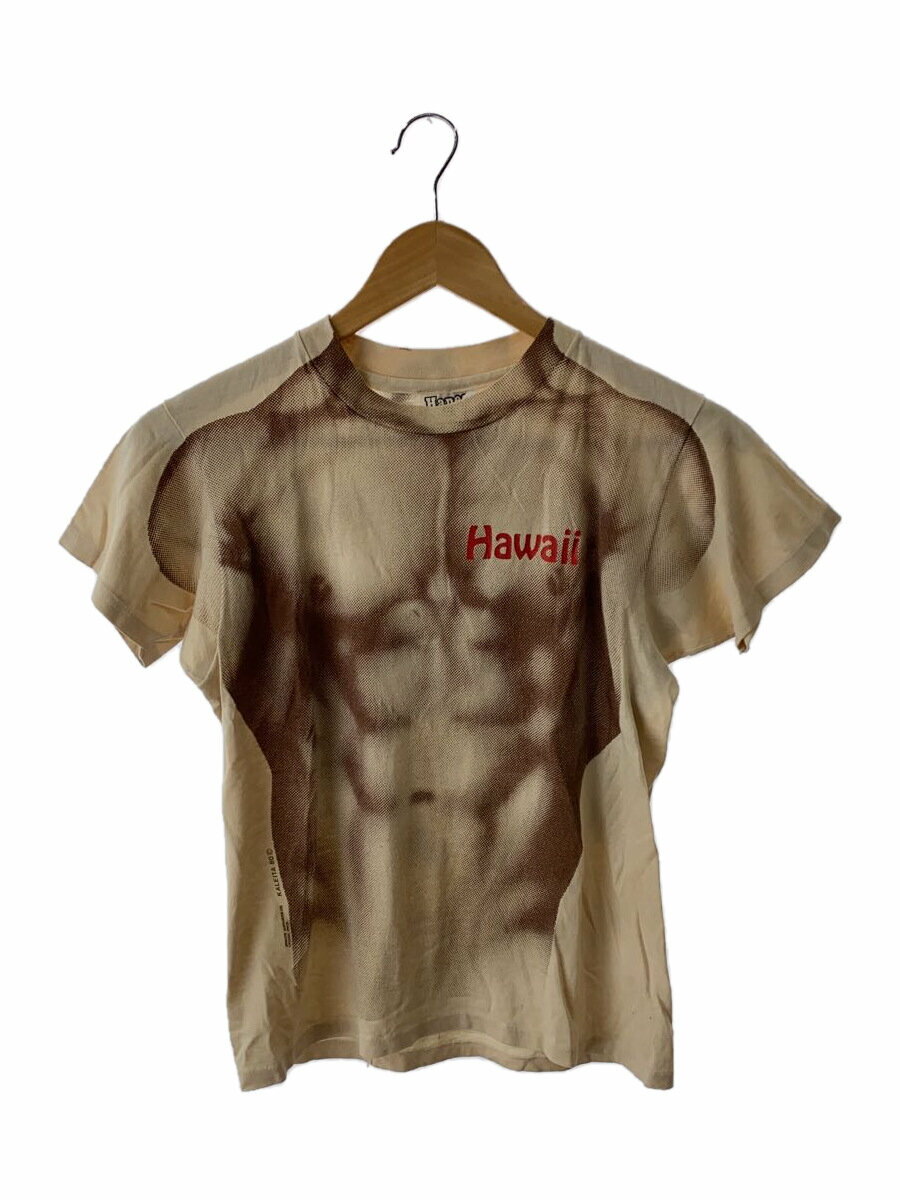 【中古】Hanes◆Tシャツ/S/コットン/BEG【メンズウェア】