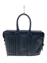 【中古】BOTTEGA VENETA◆トートバッグ/レザー/BLK/無地【バッグ】