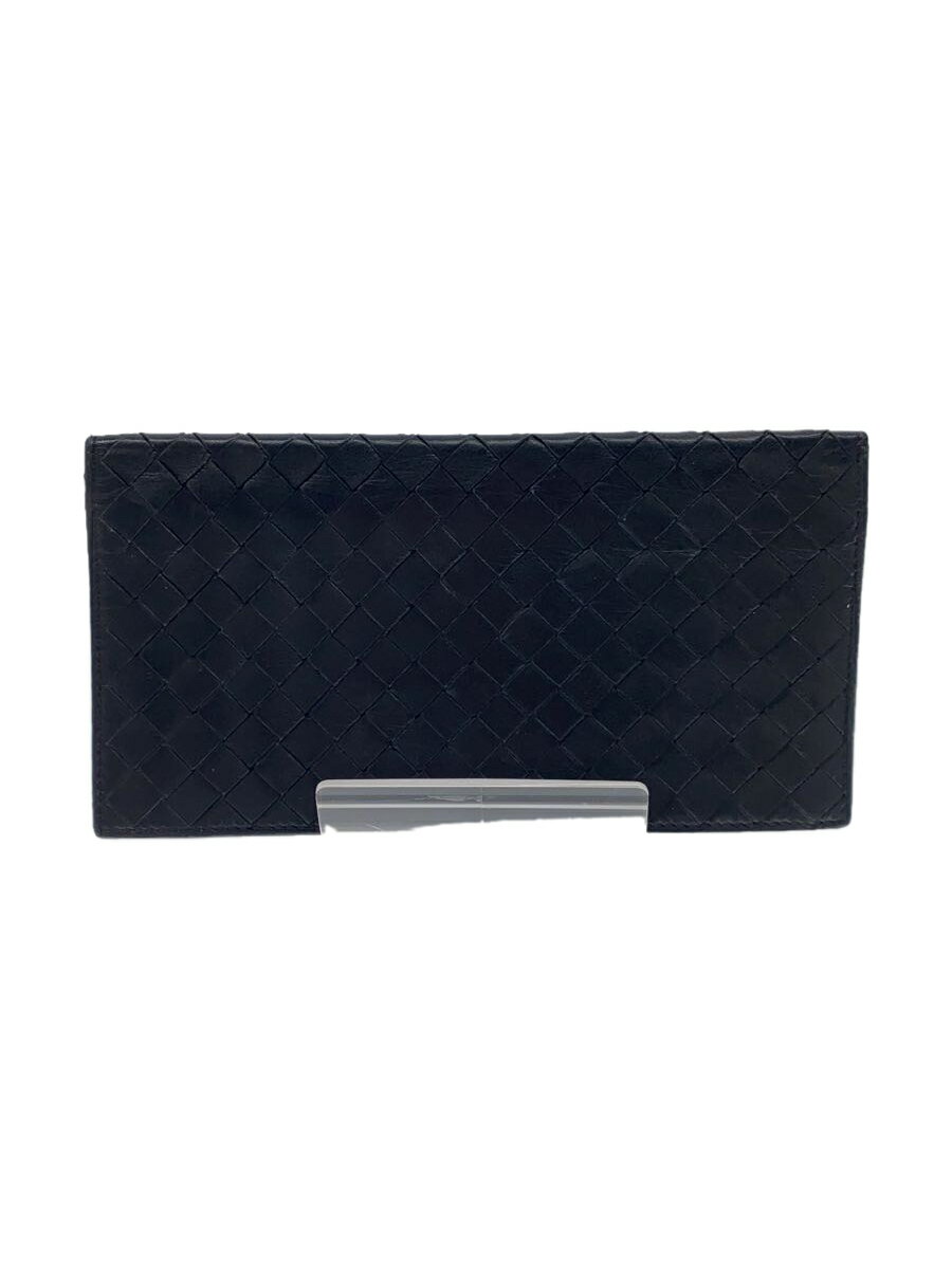 【中古】BOTTEGA VENETA◆長財布/レザー/ブラック/メンズ/32600126015NE/イントレチャート【服飾雑貨他】