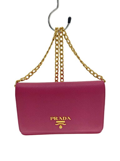 【中古】PRADA◆1DH044/VITELLO MOVE/レザーチェーンウォレット/ショルダーバッグ/レザー/PNK//【バッグ】 【中古】PRADA◆1DH044/VITELLO MOVE/レザーチェーンウォレット/ショルダーバッグ/レザー/PNK//【バッグ】