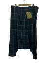 【中古】yohji yamamoto POUR HOMME◆25SS/SIMPLE CHECK BLACK PLAID SARROUEL/3/シルク/BLK/HP-P91-529【メンズウェア】
