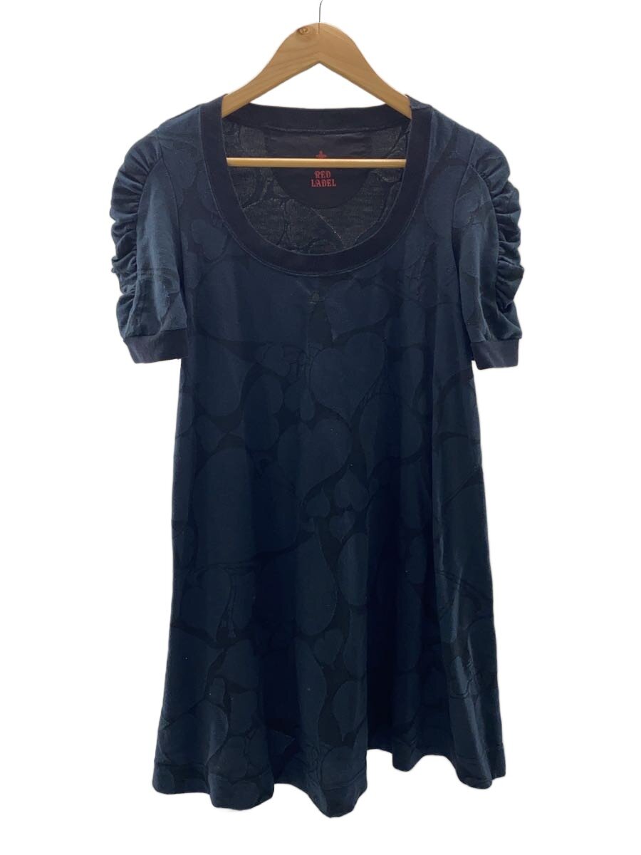 Vivienne Westwood RED LABEL◆半袖ワンピース/2/ポリエステル/BLK/16-03-521000