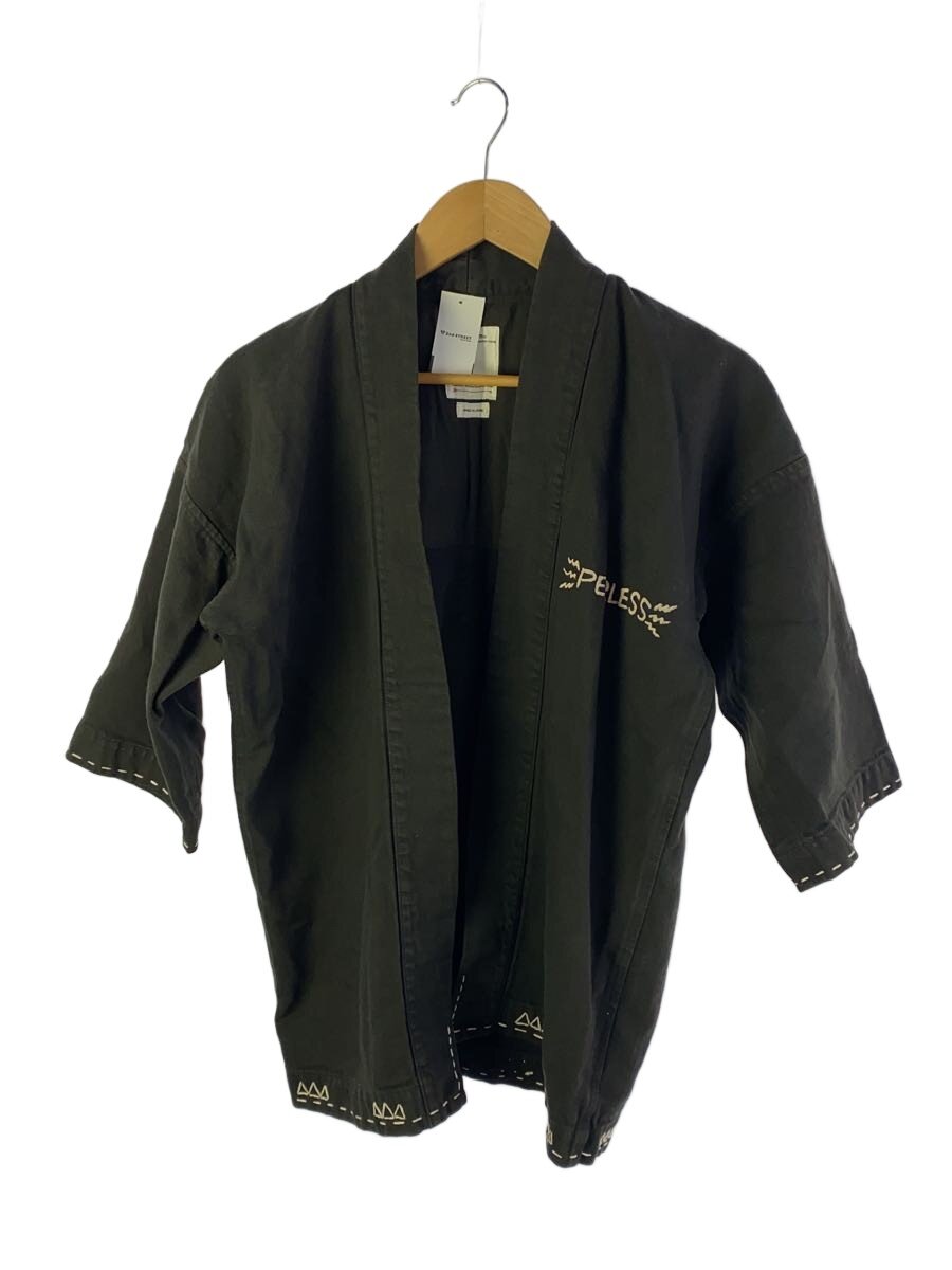 【中古】visvim◆SANJURO KIMONO/半袖シャツ/2/コットン/GRY/0119105013029//【メンズウェア】