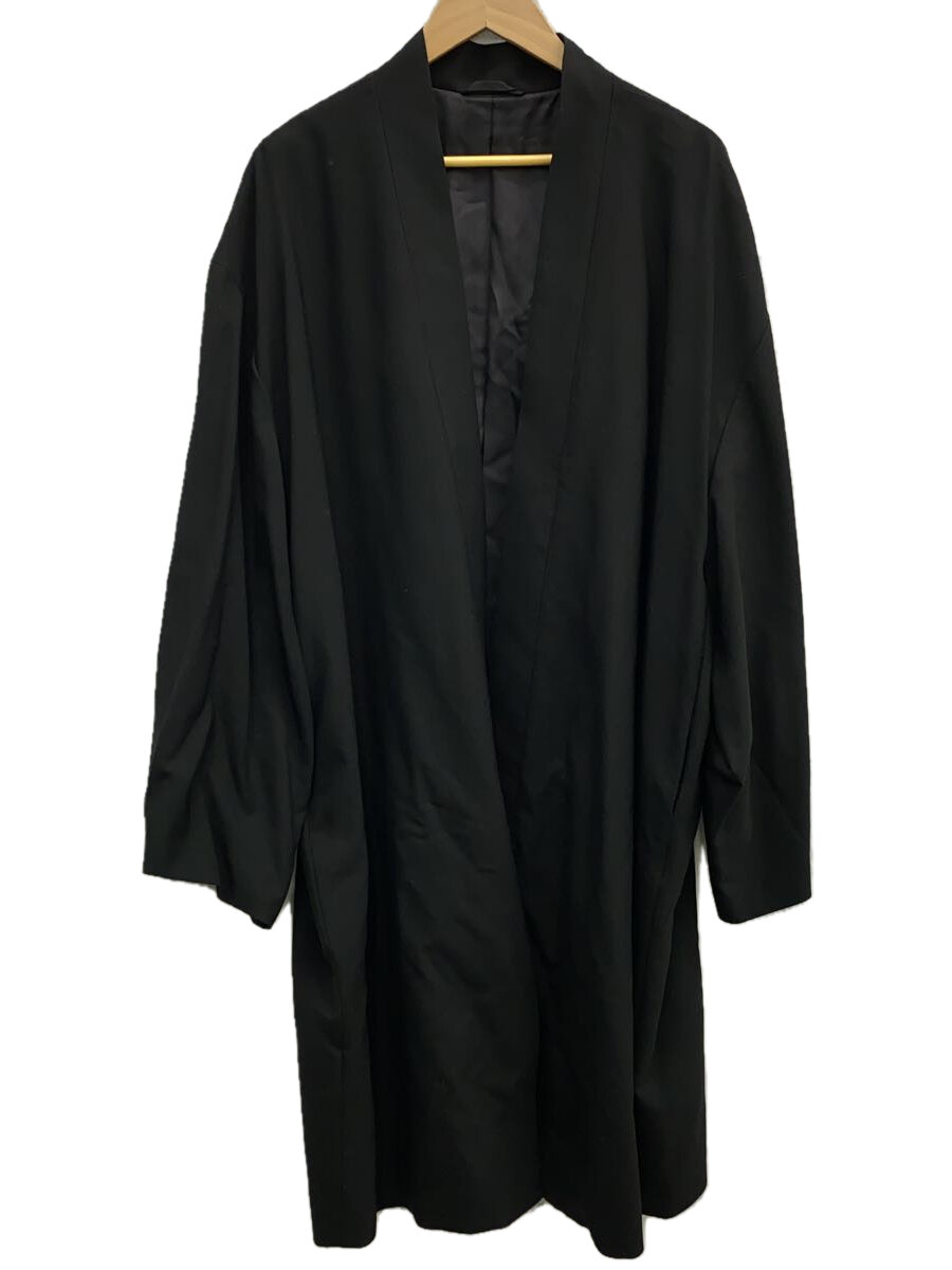 【中古】LAD MUSICIAN◆18SS/WOOL GABARDINE KIMONO LONG//42/ウール/BLK/無地/2118-3【メンズウェア】