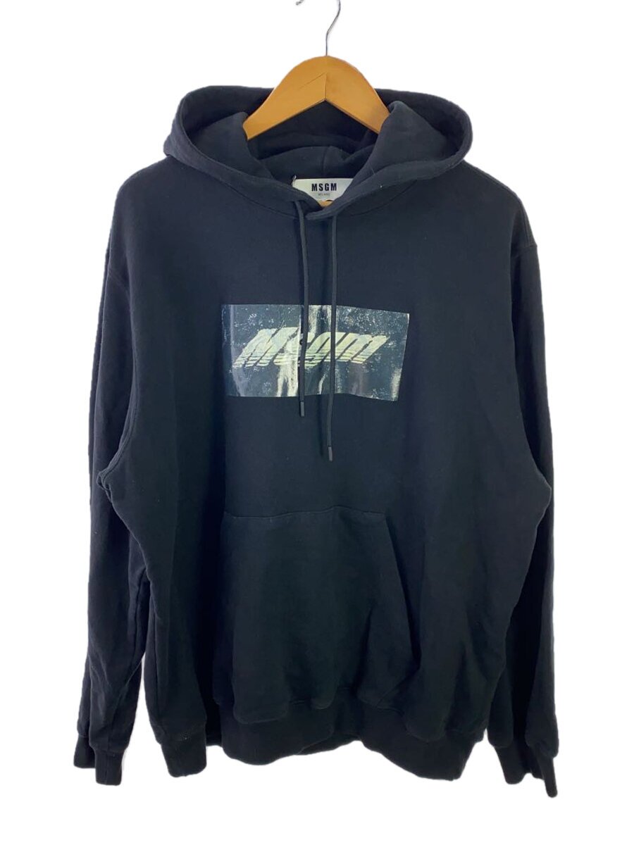 【中古】MSGM◆パーカー/L/コットン/BLK/無地/2840MM207//【メンズウェア】