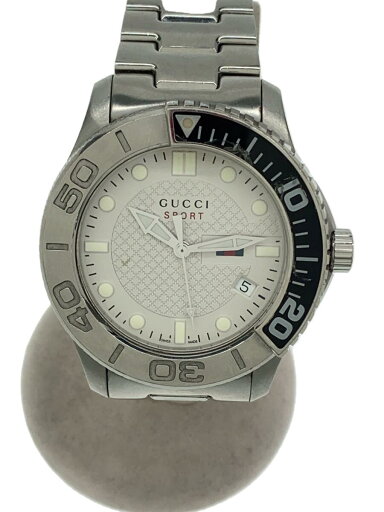 【中古】GUCCI◆クォーツ腕時計/アナログ/--/CRM/SLV/ーー/126.2【服飾雑貨他】 【中古】GUCCI◆クォーツ腕時計/アナログ/--/CRM/SLV/ーー/126.2【服飾雑貨他】