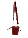 【中古】TORY BURCH◆ウーブンミニバケットショルダーバッグ/--/RED【バッグ】(4)