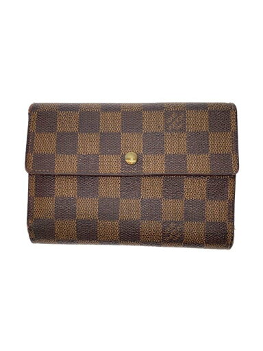 【中古】LOUIS VUITTON◆ポルト・トレゾール・エテュイ・パピエ_ダミエ・エベヌ_BRW/PVC/BRW/総柄/レディース【服飾雑貨他】 【中古】LOUIS VUITTON◆ポルト・トレゾール・エテュイ・パピエ_ダミエ・エベヌ_BRW/PVC/BRW/総柄/レディース【服飾雑貨他】