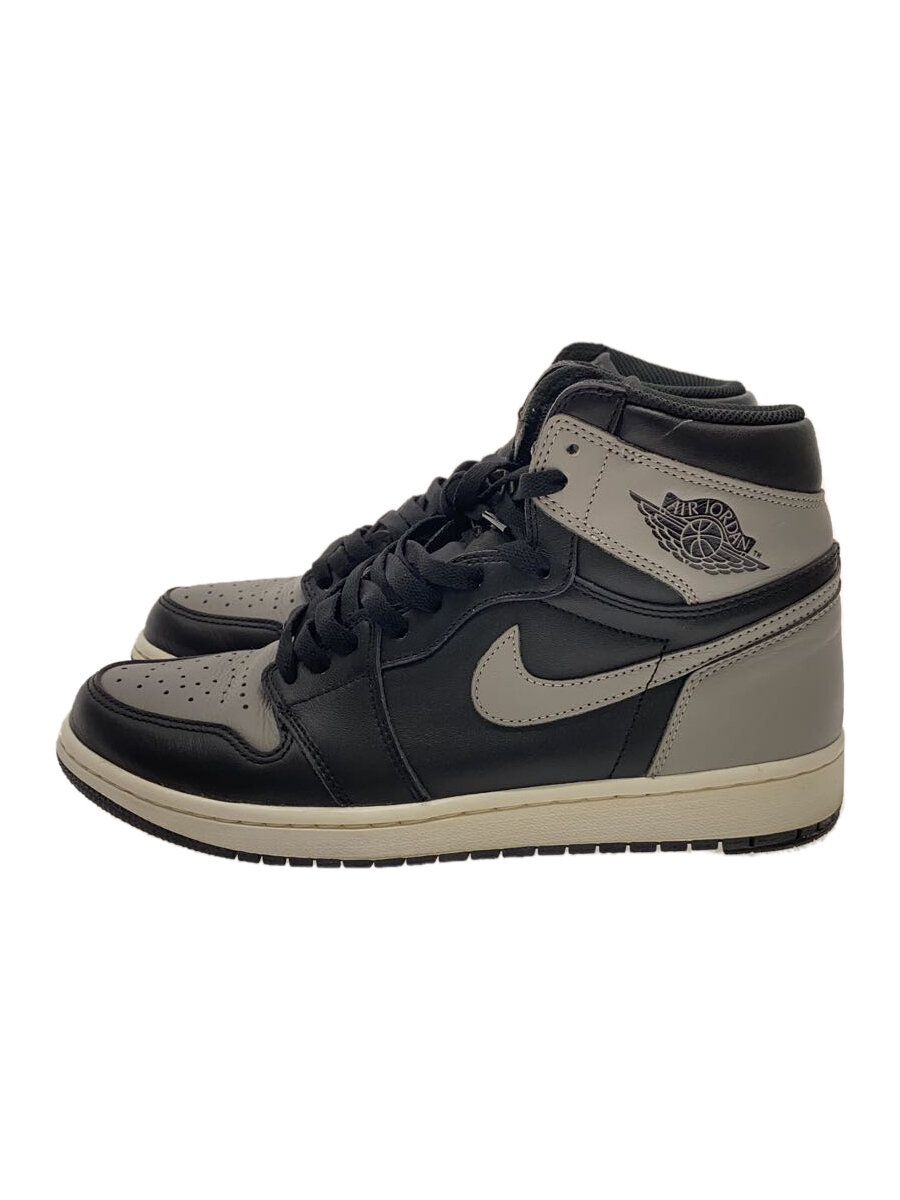 【中古】NIKE◆AIR JORDAN 1 RETRO HIGH OG/エアジョーダン1レトロハイ/ブラック/28cm/BLK【シューズ】