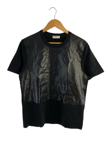 【中古】BALENCIAGA◆コーティング加工Tシャツ/Tシャツ/S/コットン/BLK/無地/360312//【メンズウェア】 【中古】BALENCIAGA◆コーティング加工Tシャツ/Tシャツ/S/コットン/BLK/無地/360312//【メンズウェア】