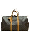 【中古】LOUIS VUITTON◆キーポル・バンドリエール60_モノグラム・キャンバス_BRW/PVC/BRW/総柄【バッグ】