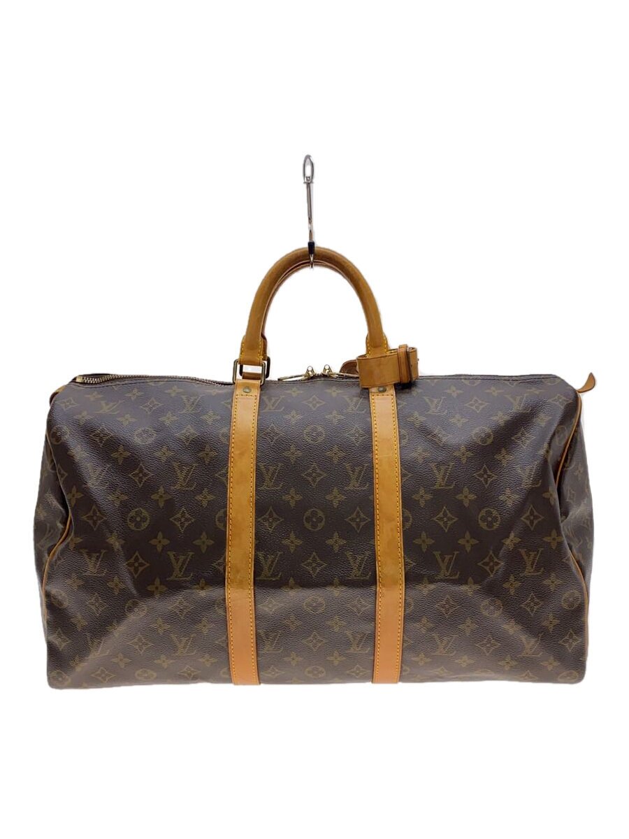 Boston Bags - 【中古】LOUIS VUITTON◆キーポル50_モノグラム・キャンバス_BRW/PVC/BRW【バッグ】