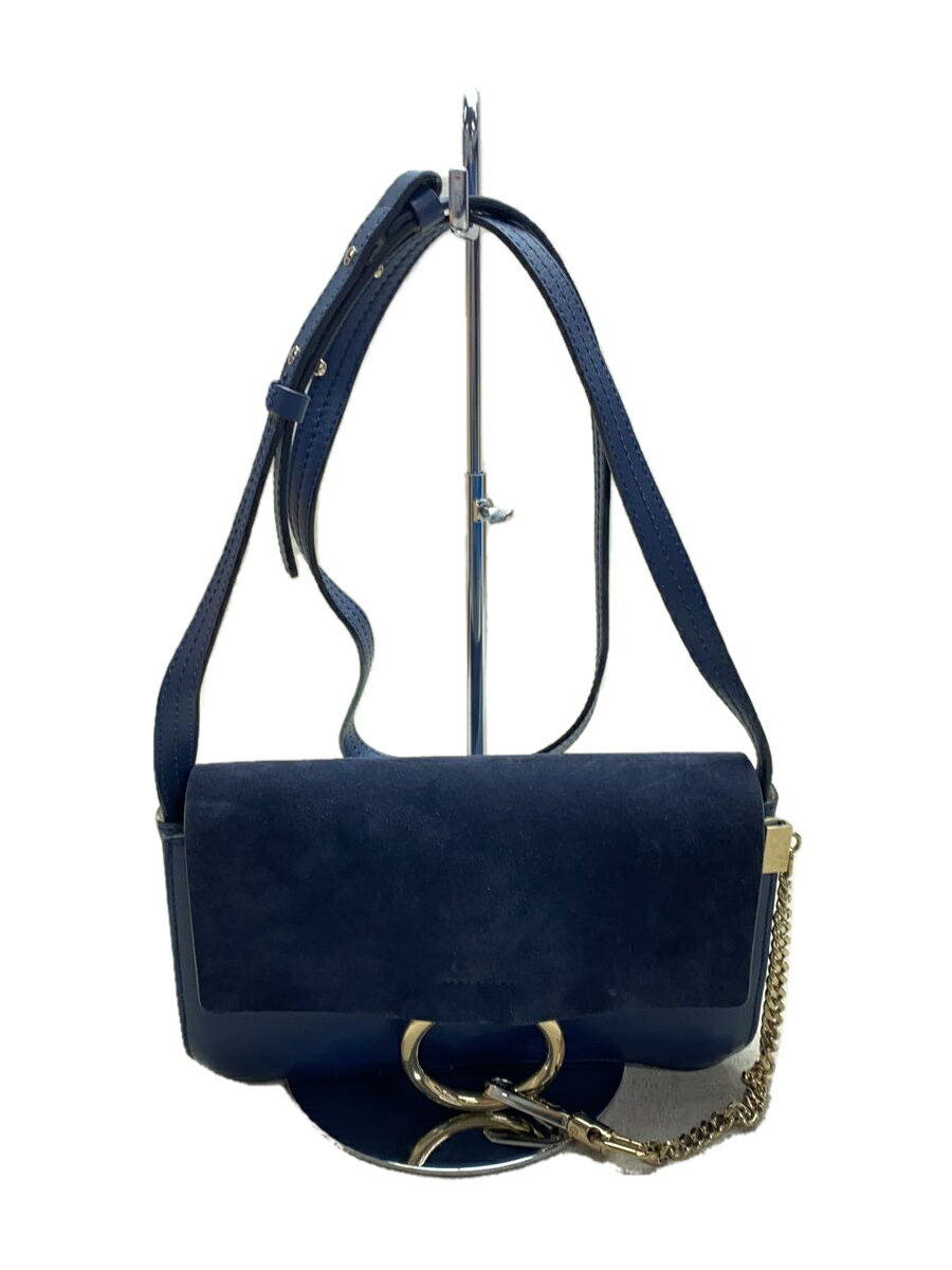 【中古】Chloe◆ショルダーバッグ/レザー/BLU/3S1127-H2O【バッグ】