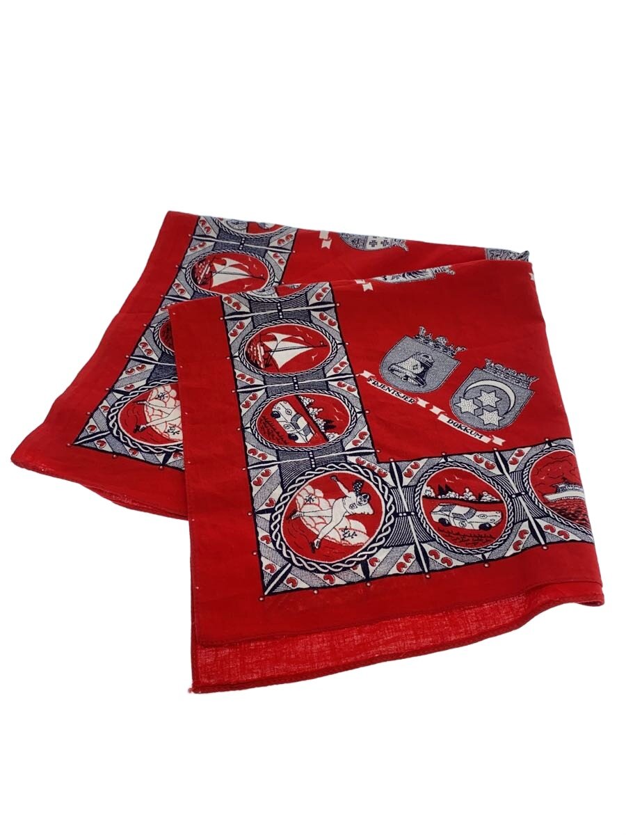 【中古】服飾雑貨/コットン/RED/総柄/メンズ【服飾雑貨他】(4.0)