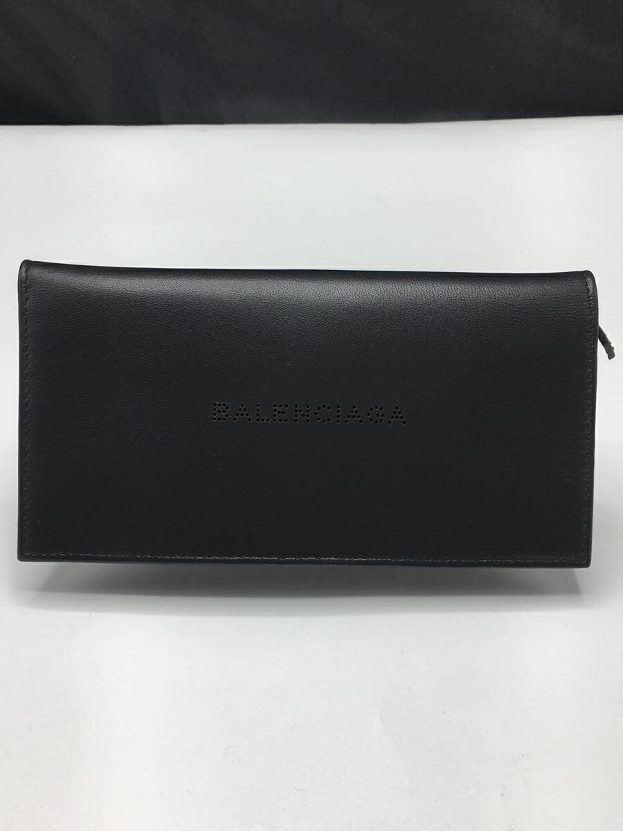 【中古】BALENCIAGA◆長財布/レザー/ブ