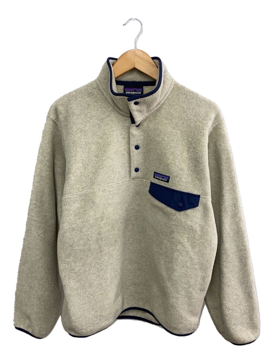 【中古】patagonia◆シンチラスナップT/フリースジャケット/S/ポリエステル/CRM/25580SP22【メンズウェア】