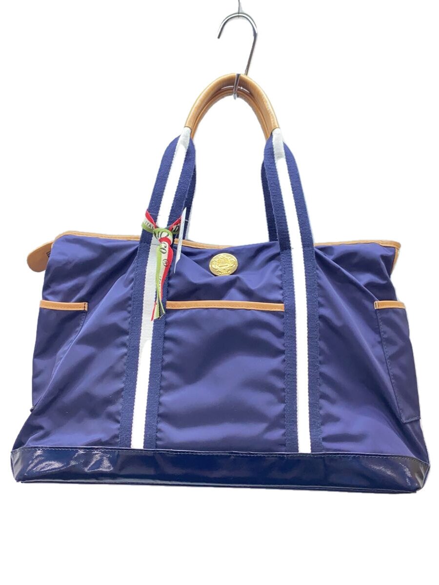 【中古】Orobianco◆トートバッグ/ナイロン/NVY/無地【バッグ】