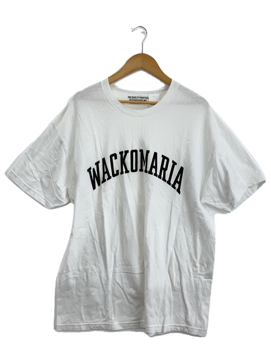 【中古】WACKO MARIA◆Tシャツ/XL/コットン/WHT/プリント【メンズウェア】