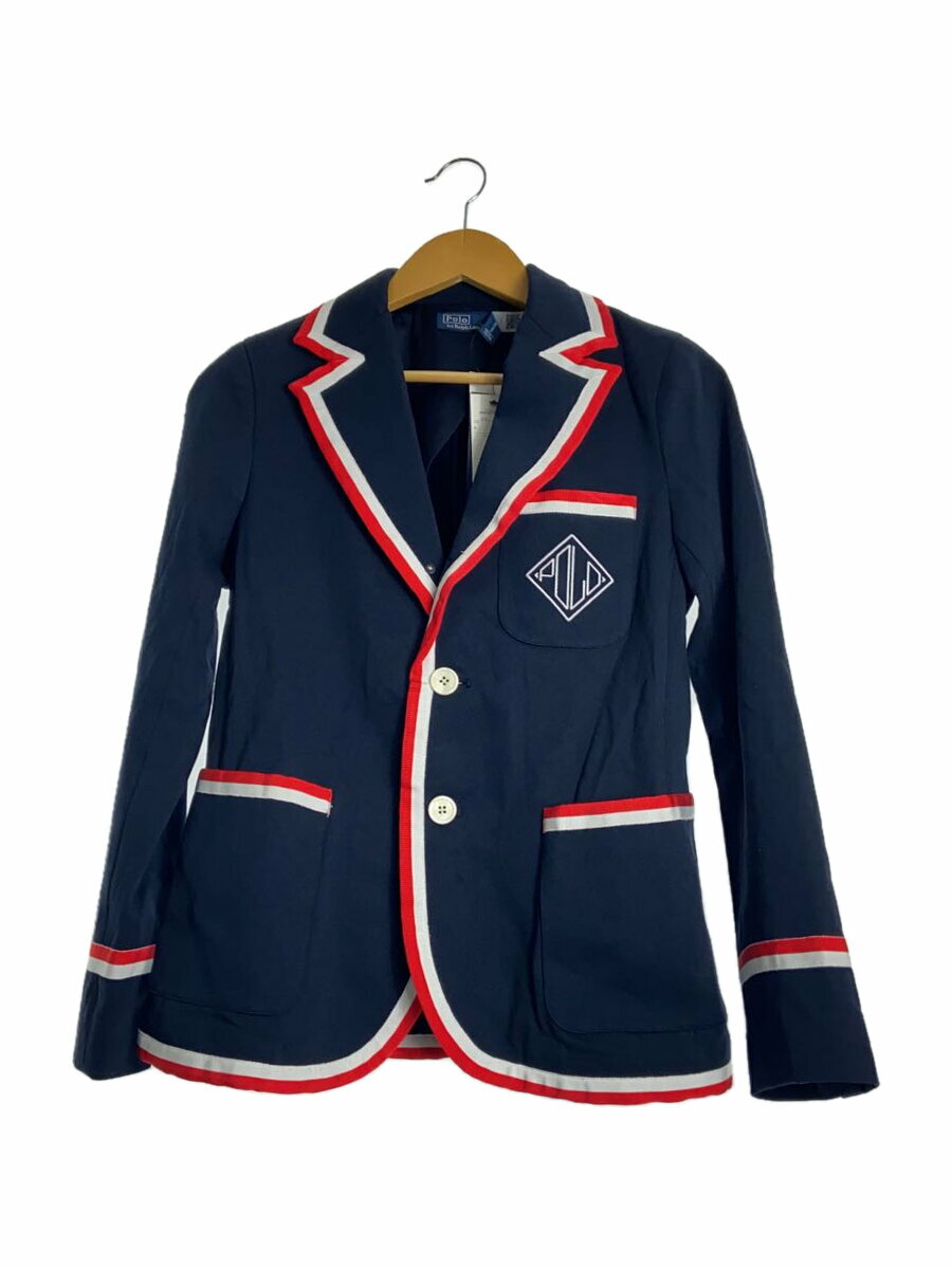 【中古】POLO RALPH LAUREN◆テーラードジャケット/4/コットン/NVY/WMPOOTWN5V20233/グログラントリム テリー ブラザ【レディースウェア】