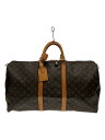 【中古】LOUIS VUITTON◆キーポル55_モノグラム・キャンバス_BRW/PVC/ブラウン/総柄【バッグ】