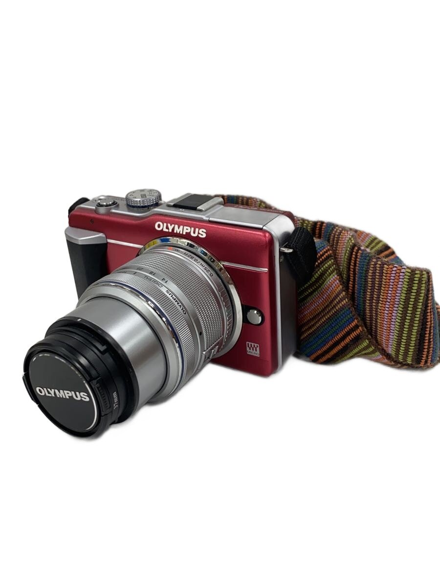 【中古】OM SYSTEM(OLYMPUS)◆デジタル一眼カメラ オリンパス・ペン Lite E-PL1s レンズキット [レッド]//【カメラ】