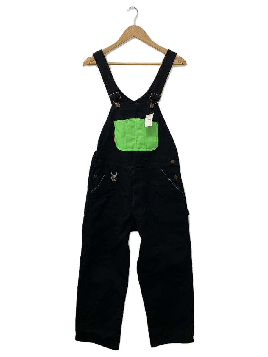 【中古】ROLLING CRADLE◆オーバーオール/M/コットン/BLK【メンズウェア】