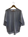 【中古】HOMME PLISSE ISSEY MIYAKE◆7分袖カットソー/3/コットン/BLU/無地/HP12JK306【メンズウェア】