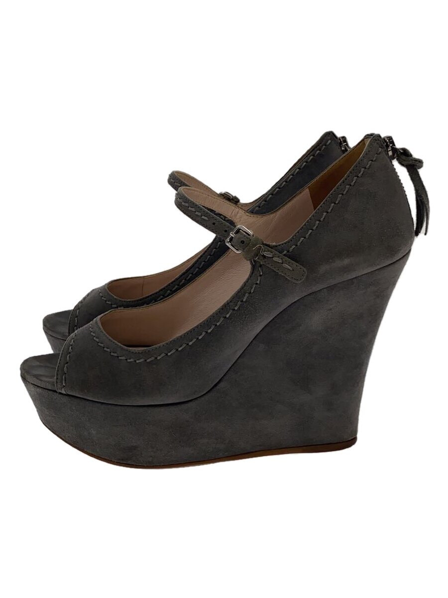 【中古】MIU MIU◆パンプス/37/GRY【シ�