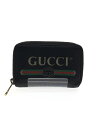 【中古】GUCCI◆コインケース_GUCCIプリント/レザー/BLK/プリント/メンズ【服飾雑貨他】