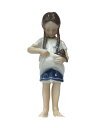 【中古】ROYAL COPENHAGEN◆インテリア雑貨/少女と猫【インテリア小物 日用雑貨】