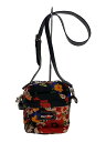 【中古】MIU MIU◆ショルダーバッグ/キャンバス/BLK/花柄【バッグ】