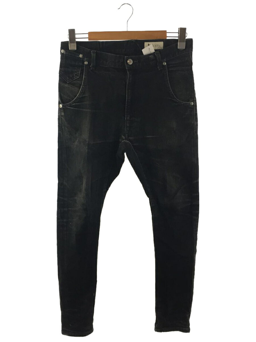 【中古】JieDa◆SARROUEL SKINNY DENIM/スキニーパンツ/1/コットン/BLK/Jie-STD-PT01【メンズウェア】