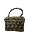 【中古】FENDI◆ショルダーバッグ/--/BRW/ズッカ ボックス型バッグ ブラウン 2WAY【バッグ】