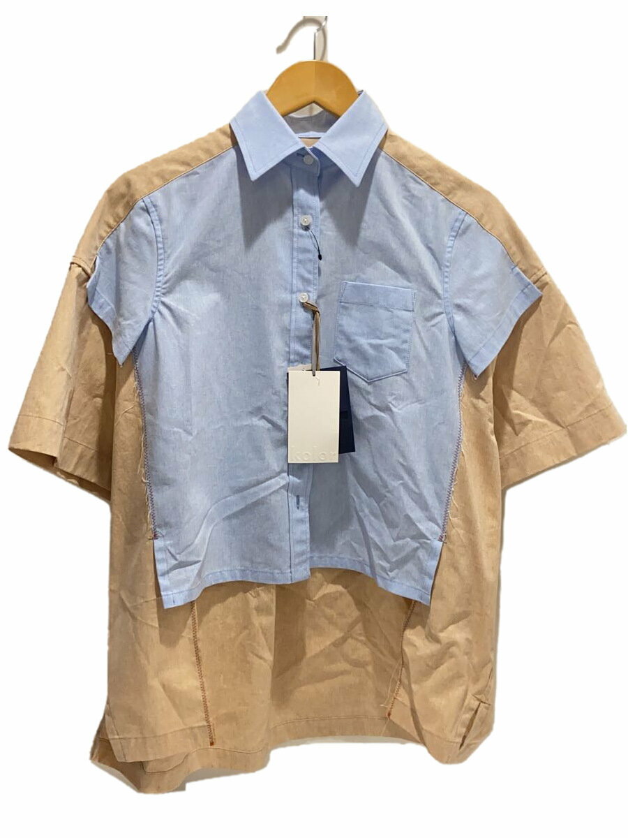 Rakuten - 【中古】kolor◆25SS/タグ付き/半袖シャツ/1/コットン/BLU/25SCL-B02116//【レディースウェア】
