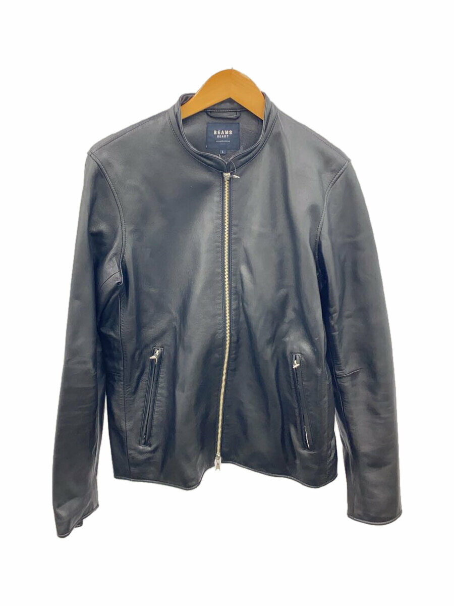 美品 BEAMS HEART シングル レザージャケット シープスキン 羊革 美品 BEAMS HEART シングル レザージャケット シープスキン 羊革