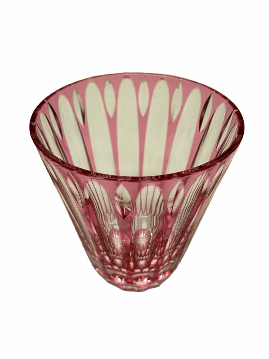 【中古】天満切子◆天満切子 テンマキリコ/グラス/雫（しずく）/金赤/フリーグラス24％//【キッチン用品】