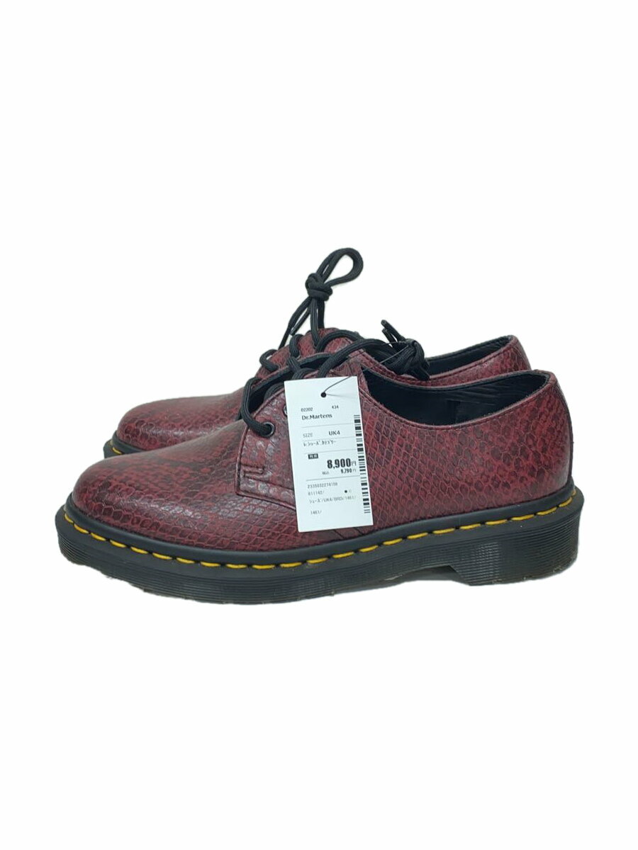 【中古】Dr.Martens◆シューズ/UK4/BRD/1461【シューズ】