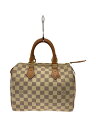 【中古】LOUIS VUITTON◆スピーディ25_ダミエ・アズール_WHT/PVC/WHT【バッグ】