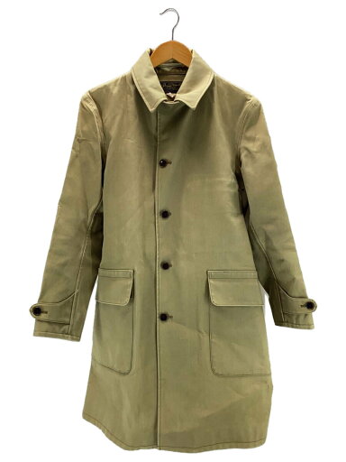 【中古】PHIGVEL◆ステンカラーコート/38/全体日焼け変色有/コットン/KHK/OMU-OT01【メンズウェア】 【中古】PHIGVEL◆ステンカラーコート/38/全体日焼け変色有/コットン/KHK/OMU-OT01【メンズウェア】