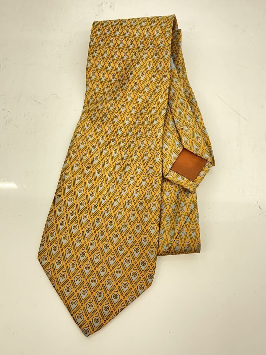 【中古】dunhill◆ネクタイ/シルク/YLW