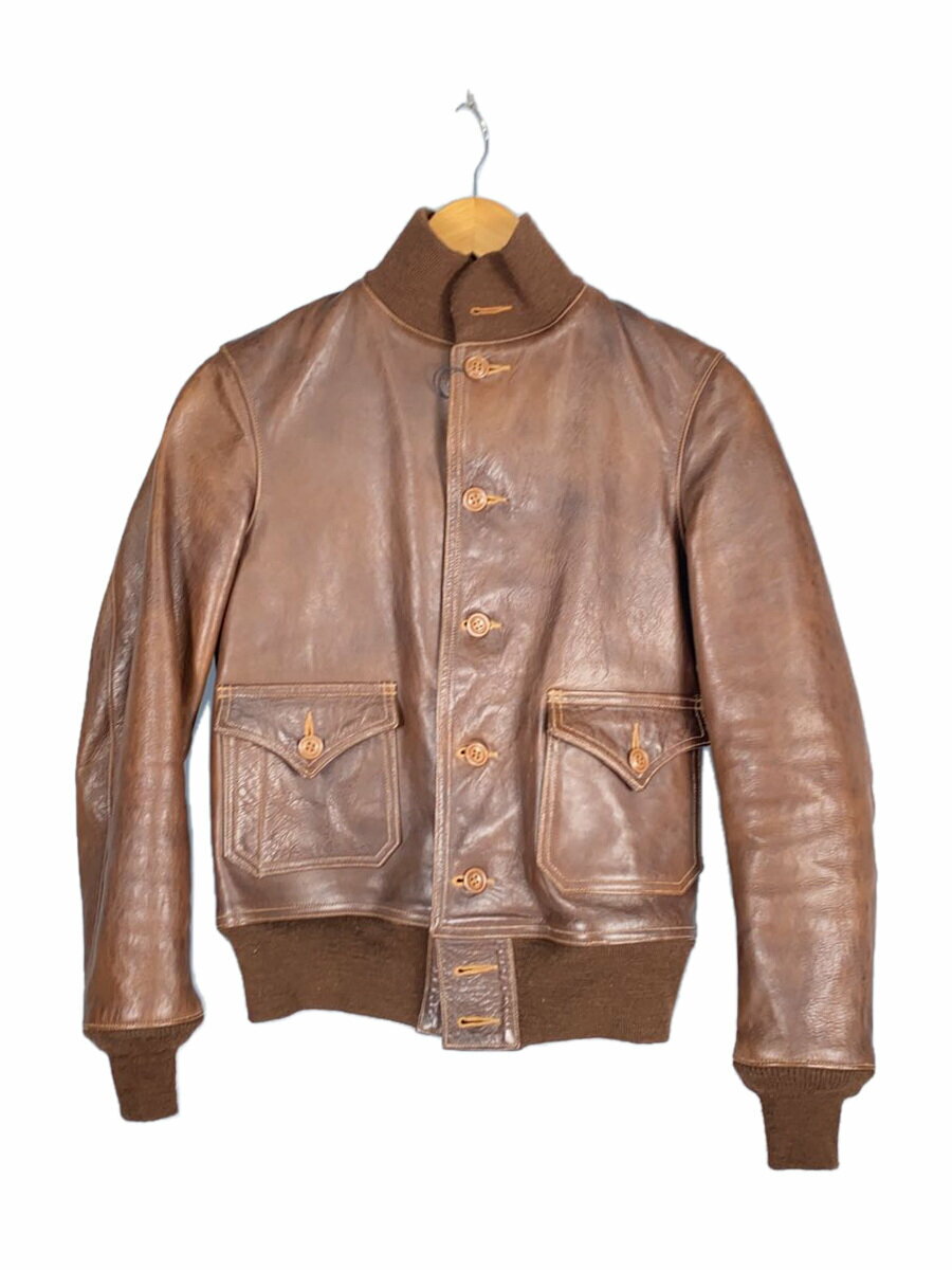 【中古】FREEWHEELERS◆レザージャケット・ブルゾン/34/レザー/BRW【メンズウェア】