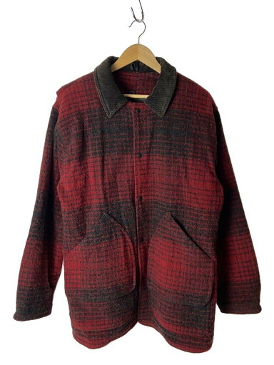 【中古】Woolrich◆革タグ/90s/ジャケット/M/ウール/RED/チェック/1650-113【メンズウェア】 【中古】Woolrich◆革タグ/90s/ジャケット/M/ウール/RED/チェック/1650-113【メンズウェア】