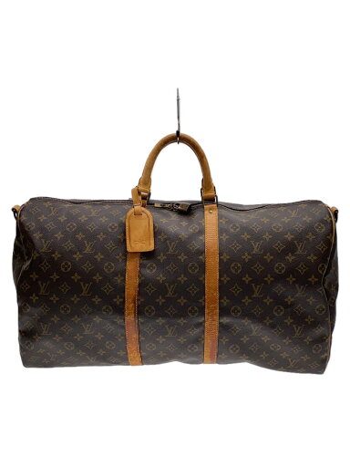 【中古】LOUIS VUITTON◆キーポル45_モノグラム・キャンバス_BRW/PVC/BRW/総柄【バッグ】 【中古】LOUIS VUITTON◆キーポル45_モノグラム・キャンバス_BRW/PVC/BRW/総柄【バッグ】
